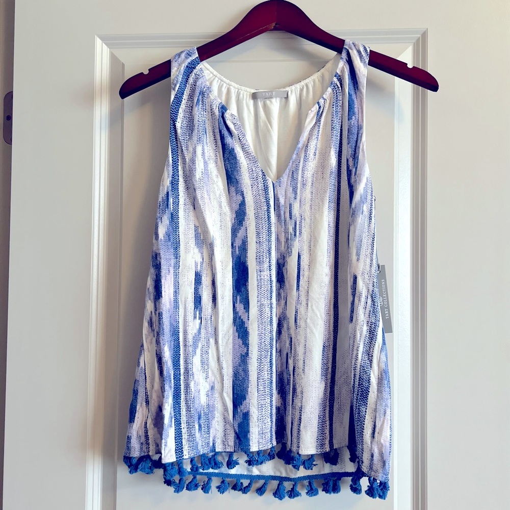 NWT! Tart Collections Pop Pom Hem Top - S